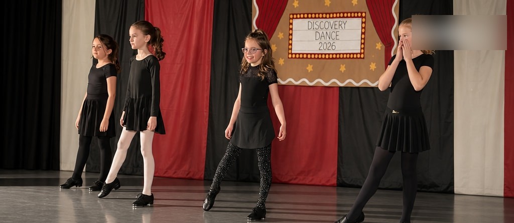 Dancers on stage at Discovery Dance 2026 recital